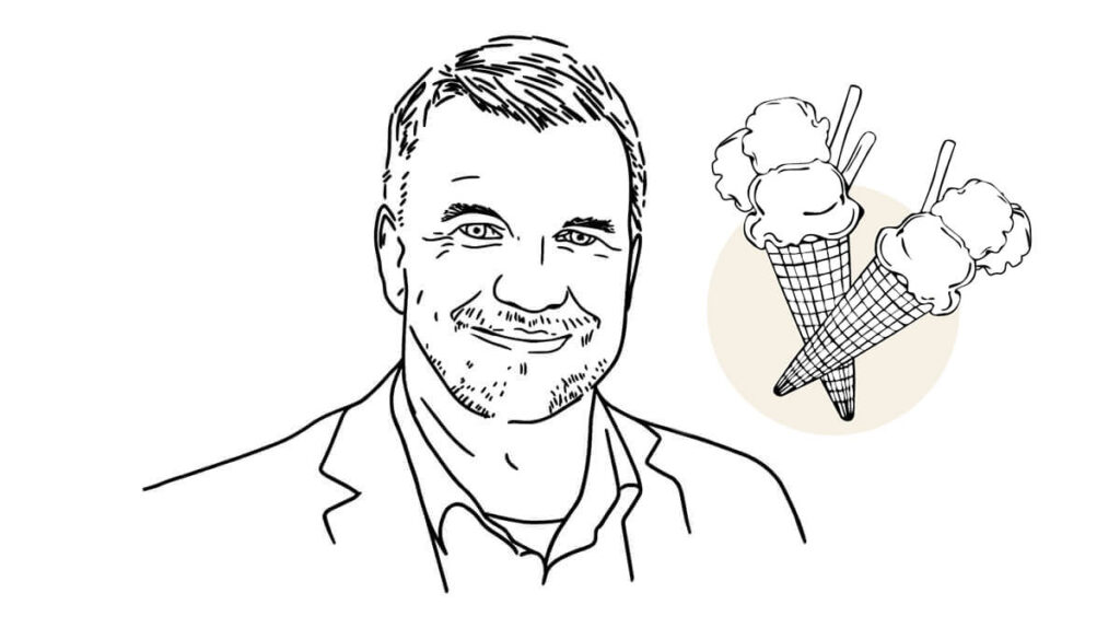 Eisverkauf von Ralf Reinhardt Kandidat Landratswahl OPR 2026 Eismühle Kyritz